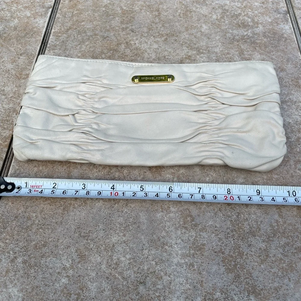 Michael Kors Webster Ruched Leather Wallet Clutch